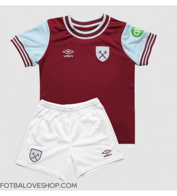 West Ham United Dětské Domácí Dres 2024-25 Krátký Rukáv (+ trenýrky)